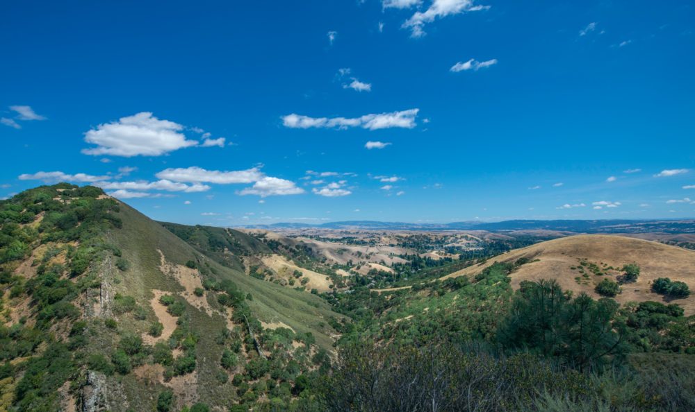 The hills of Walnut Creek with blue sky
